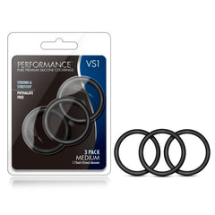 Performance VS1 Pure Premium Silicone Cockrings - Medium Cock Rings - Set of 3