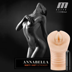 M Elite Soft and Wet - Annabella - Vibrating Vagina Stroker