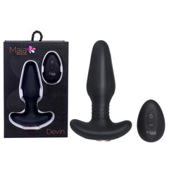 Maia DEVIN Dual Motor Waterproof Vibrating Butt Plug with Remote