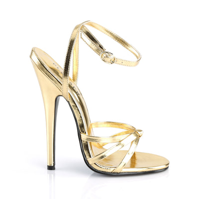 Domina 108 Sandal with 6 inch heel - Gold Metallic