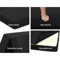 Giselle Bedding Folding Single Sofa Bed Air Mesh Fabric - Black