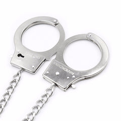 Metal Handcuffs with Anal Plug