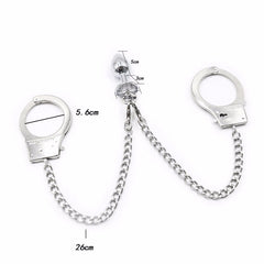 Metal Handcuffs with Anal Plug