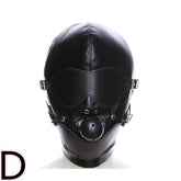 PU Leather Hood for BDSM Style D