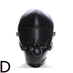 PU Leather Hood for BDSM Style D