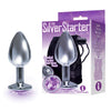 The Silver Starter Plug with lilac jewel base - Silver