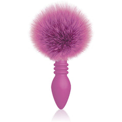The 9's Cottontails Ribbed Butt Plug with Bunny Tail PINK