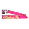 Bride To Be Sash Glow In The Dark - Hot Pink