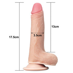 Sliding Skin Dual Layer Dong - 17.8 cm (7'') Dong with Flexible Skin