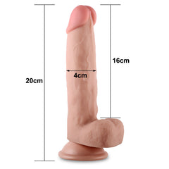 Sliding Skin Dual Layer Dong - 19 cm (7.5'') Dong with Flexible Skin