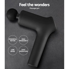 Massage Gun Electric LCD Percussion Massager 2800 strokes p.min BLACK