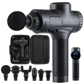 Massage Gun Electric LCD Percussion Massager 4000 strokes p.min BLACK