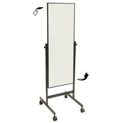 Mirror on wheels with adjustable angle Black frame