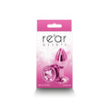 Rear Assets Butt Plug with Crystal Insert - Pink Small