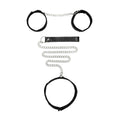 OUCH! BW Velcro Collar With Leash And Hand Cuffs