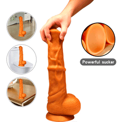 Massive 37cm Flexible Horse Cock Dildo - 4 sizes S to XL