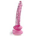 Icicles 86 GLASS Dildo dong 17cm with removable suction cup - Pink