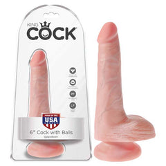 King Cock 6'' Cock with Balls - 15.2 cm Dong