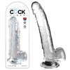 King Cock  9'' Cock Dildo with Balls - Clear