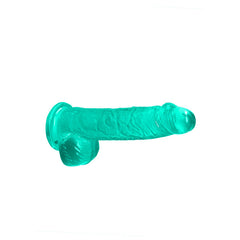 RealRock 6'' Realistic Dildo With Balls - GREEN