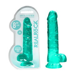 RealRock 8'' Realistic Dildo With Balls - GREEN