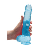 REALROCK Realistic Dildo With Balls 22cm - Blue
