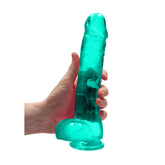 REALROCK Realistic Dildo With Balls 22cm - Green