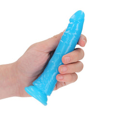REALROCK 15.5 cm Slim Dong Glow in the Dark - Neon Blue