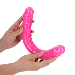 REALROCK 38 cm Double Dong Glow - PINK GLOW