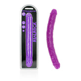 REALROCK 38 cm Double Dong Glow - PURPLE GLOW