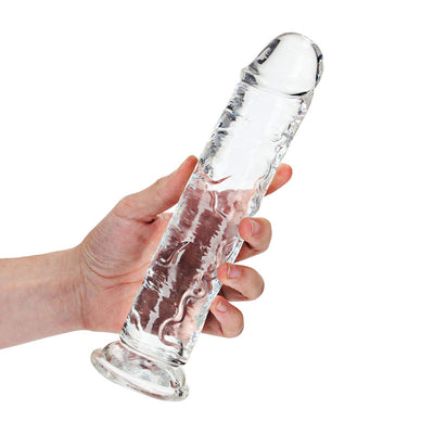 REALROCK Straight Dildo - 25 cm (10'') Dong CLEAR