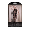 SHEER FANTASY CROSS FADED Crotchless Bodystocking
