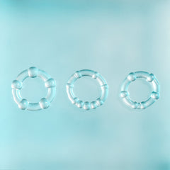 Selopa ERECTION RINGS 3 piece set - Clear
