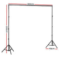 2X3M Photography Backdrop Stand Kit Studio Screen Photo Background Support Set