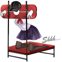 Shhh... BDSM Stocks stool SS-1 - Red or Black