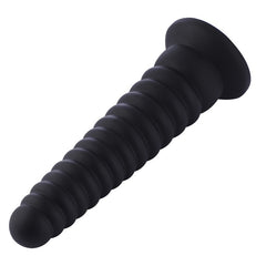 Hismith HSA83 Large Ribbed Anal Dildo 26cm. Black.