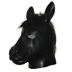 Horse head latex hood mask for pony play fetish - 5 Sizes