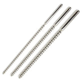 Stainless steel urethral sounds. Straight shaft.