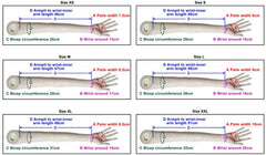 Latex fisting gloves. Arm length. Range of sizes