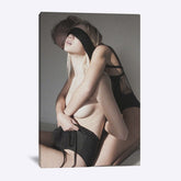 Lesbian Erotica. Studio photography printed on canvas