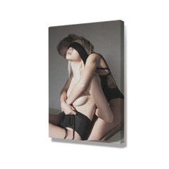 Lesbian Erotica. Studio photography printed on canvas