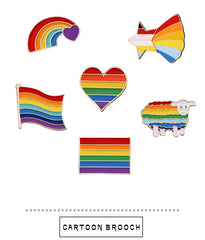 LGBT Pride lapel badges - 7 assorted styles