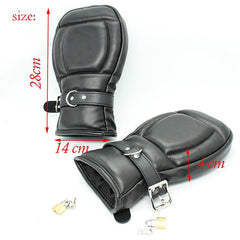 Gloves padded, RED for BDSM restraint or Puppy play