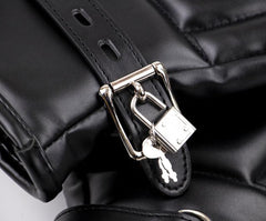 Gloves padded, BLACK for BDSM restraint or Puppy play