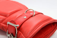 Gloves padded, RED for BDSM restraint or Puppy play
