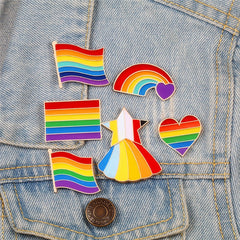LGBT Pride lapel badges - 7 assorted styles