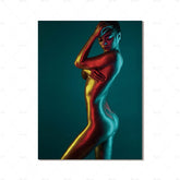 Sultry Latina. Portrait printed to canvas 5 in a series of 5