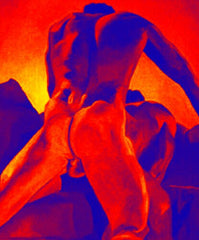 Slam. Ink portrait printed on canvas