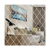 Mirror wall tile pack self adhesive Diamond design