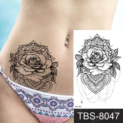 Temporary tattoos ALL BODY AREAS for Women 25 assorted designs